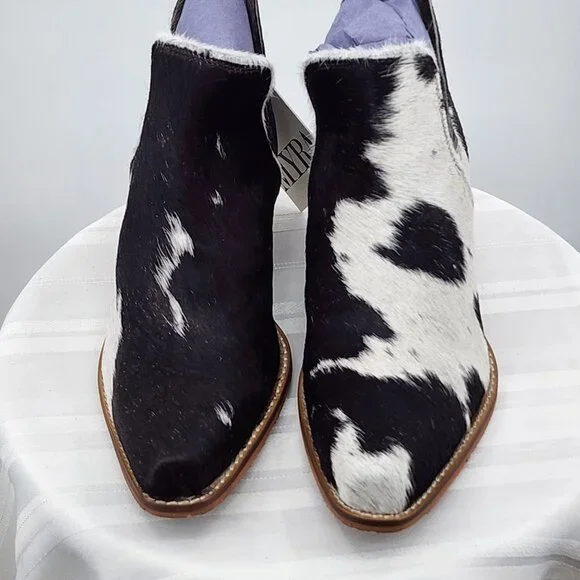 MYRA BAG Sunset Bloom Hair On Shortie Split Cowboy Boots 6-11 NWT - Picture 6 of 9